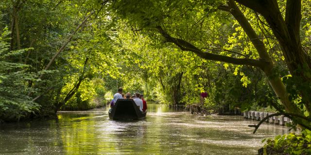 Fahrt durch die Kanalgärten von Amiens, Nordfrankreich. Copyright: CRTC Hauts-de-France - Stéphane Bouilland