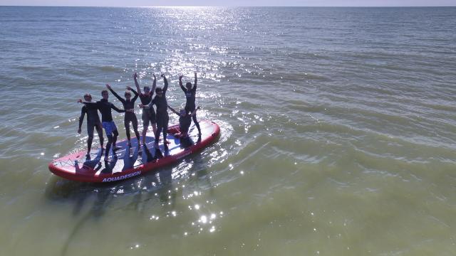 Nordfrankreich, Baie de Somme, Big stand up paddle