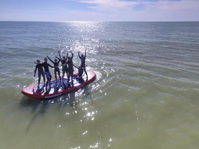 Nordfrankreich, Baie de Somme, Big stand up paddle