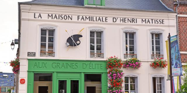Fassade des Wohnhauses von Henri Matisse in Bohain-en-Vermandois, Nordfrankreich. Copyright: La Maison Familiale Henri Matisse - Studio Jean Paul Bohain