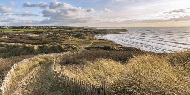 Panoramablick auf die Dünen der Pointe aux Oies in Wimereux, Nordfrankreich. Copyright: CRTC Hauts-de-France - Stéphane Bouilland