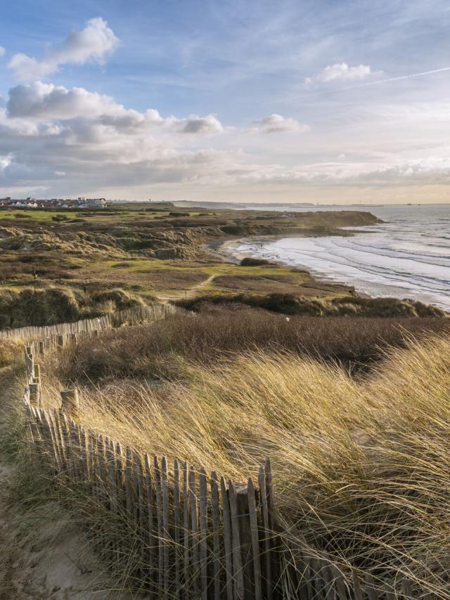 Panoramablick auf die Dünen der Pointe aux Oies in Wimereux, Nordfrankreich. Copyright: CRTC Hauts-de-France - Stéphane Bouilland