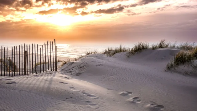 Dünen bei Sonnenuntergang in Le Touquet-Paris-Plage, Copyright: CRTC Hauts-de-France - Ishak Najib