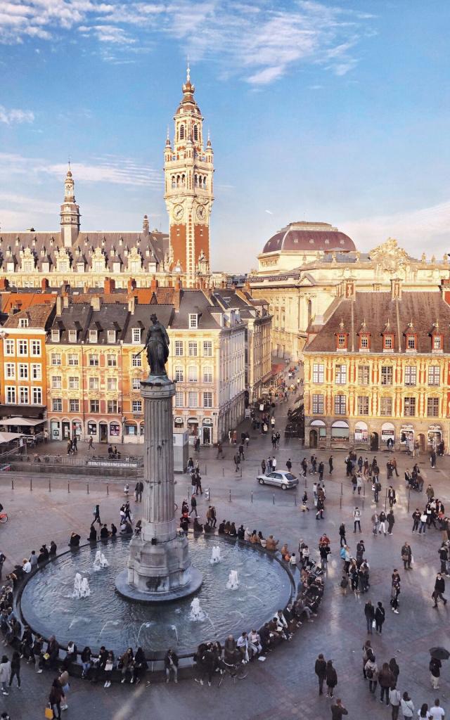 Blick auf die Grande Place in Lille, Nordfrankreich. Copyright: CRTC Hauts-de-France Stéphanie Gheearerteearert