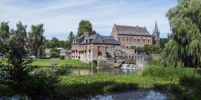 Blick auf die Wassermühle von Maroilles, Nordfrankreich. Copyright: CRTC Hauts-de-France - Sébastien Jarry