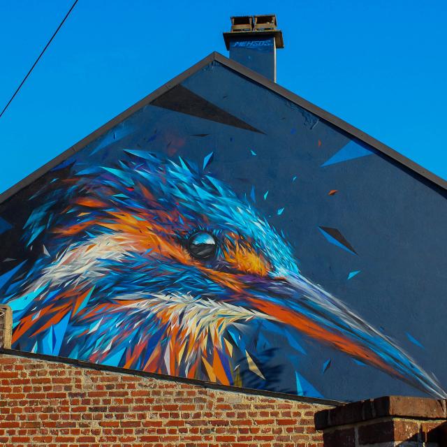 Street Art bunter Vogel in Saint-Quentin, Copyright: Ville de Saint-Quentin - service culture