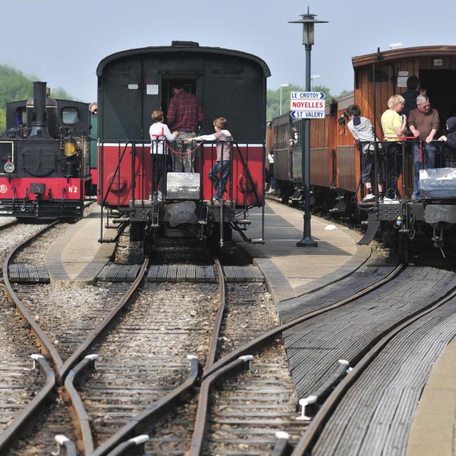 Nordfrankreich, Le Crotoy, Saint-Valéry-sur-Somme, Detail Schienen und Dampfeisenbahn. Copyright: CRTC Haut-de-France, Nicolas Bryant