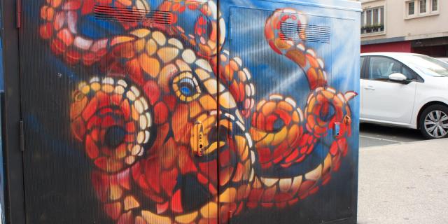 Street Art von FLAG in Boulogne-sur-Mer, Copyright: L. de Rocquigny - OTBCO