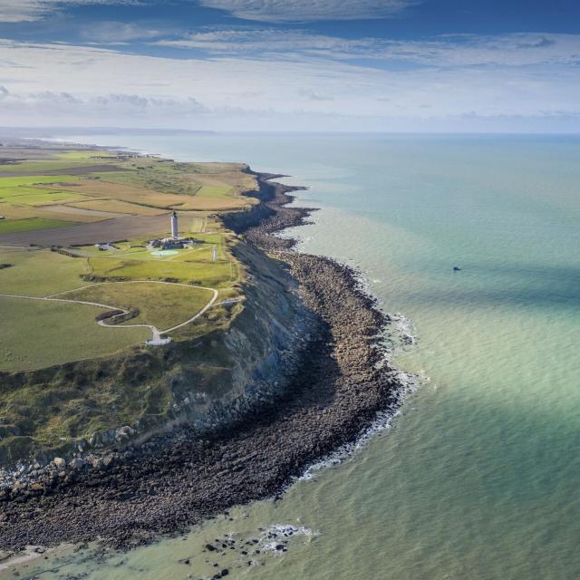Luftaufnahme von Audinghen und Cap Gris-Nez, Copyright: CRTC Hauts-de-France - Yann Avril